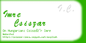 imre csiszar business card